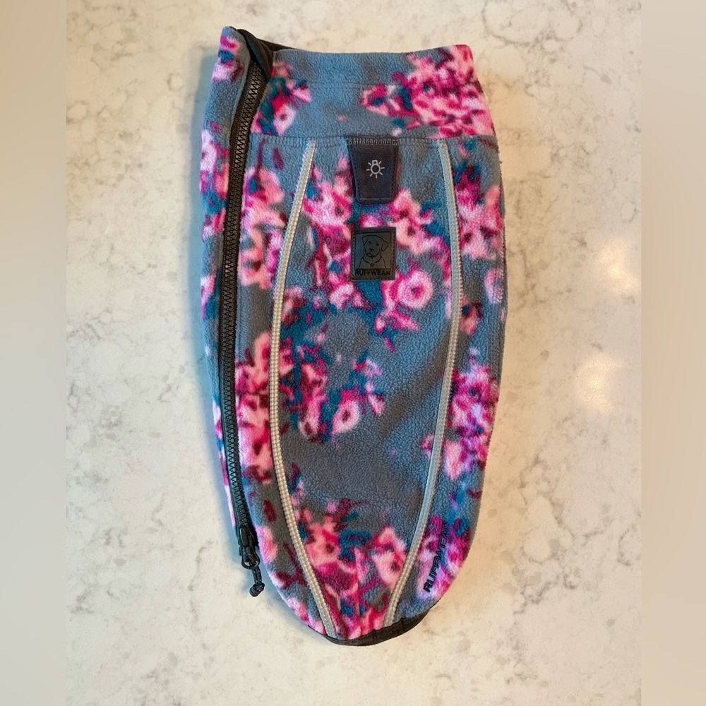Ruffwear Climate Changer Dog Fleece with Sakura blossom pattern. Size XXS.